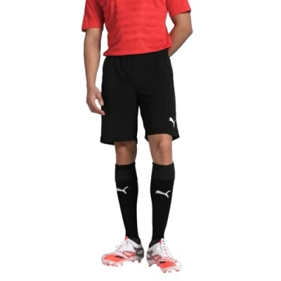 Image of puma Mens Teamrise Shorts, Black White, S EU