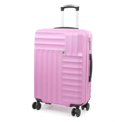 Image of Pierre Cardin Medium Suitcase 26 Inch Hard Sided Travel Lightweight Luggage TSA Locks 4 Dual Spinner Wheels Hold Check in Case CL898 (Fondant Pink, Medium)