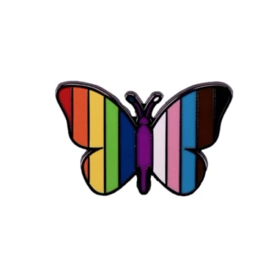 Image of Rainbow Butterfly Enamel Brooch Pin Cute Pins Lapel for Clothes Badges on Backpack Decoration Jewelry Accessories Gifts Friends