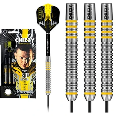 Image of Harrows Dave Chisnall Darts Steel Tip Made in England Chizzy 80% 25g