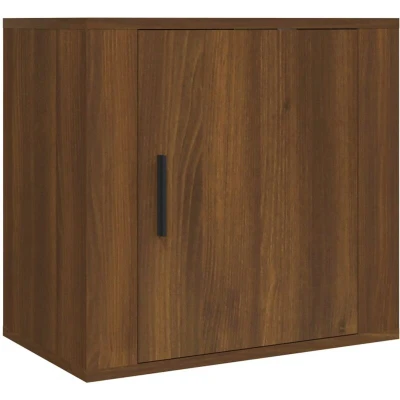 Image of vidaXL Wall mounted Bedside Cabinet Brown Oak 50x30x47 cm