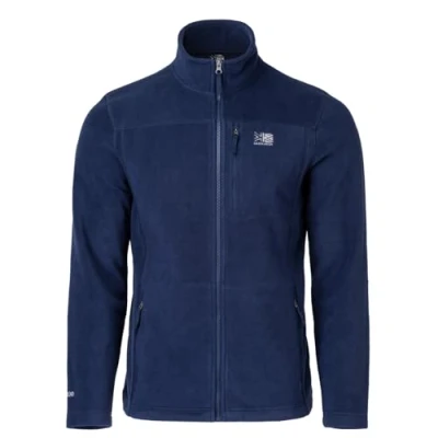 Image of Karrimor Mens Fleece Jacket Coat Top Zip Winter Dark Blue XXL