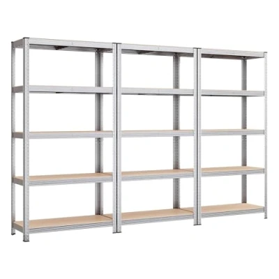 Image of SONGMICS 5 Tier Heavy Duty Shelving Units, Steel Units for Storage, Boltless Assembly, Garage, Shed, Load Capacity 875 kg, 40 x 270 180 cm, Silver GLR040E03