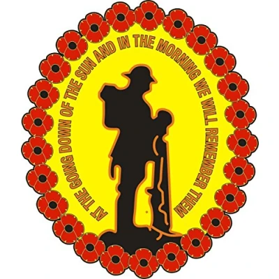 Image of POPPY CAR WINDOW STICKER &quot;WE WILL REMEMBER THEM&quot;