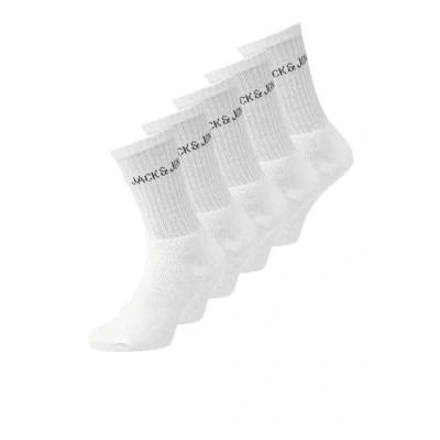 Image of Jack &amp; Jones Jacregen 5 PACK Socks, Men&#039;s, Size: One Size, White