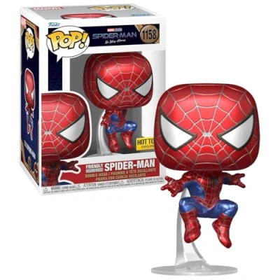 Image of Funko POP! Spider Man No Way Home Friendly Neighborhood 1158 Metallic Exclusive