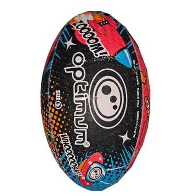 Image of Optimum Space Monster Midi Rugby Ball Balance and Precision for Top Performance in Training Gameplay 2 Ply 410g Ideal Accurate Handling Kicking