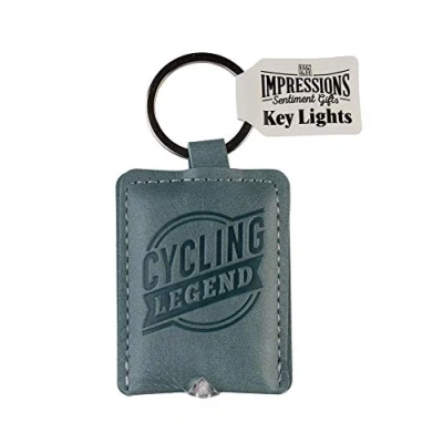 Image of History &amp; Heraldry Impressions Sentiment Gifts Leather Look Torch Key Ring Lights Cycling