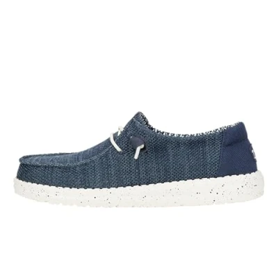 Image of HEYDUDE Wendy Stretch Sox, Women Slip On shoes, Navy, W8