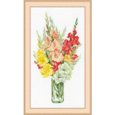 Image of RIOLIS Cross Stitch Kit 1446 Bouquet of Gladioli