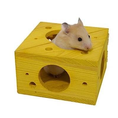 Image of Rosewood Boredom Breaker Sleep n Play Cheese, Activity Toy for Small Animals