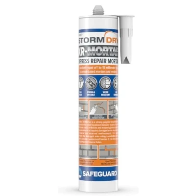 Image of Stormdry Waterproof Express Repair Mortar Ready to Use Cement Free Mix 310ml Tube, Grey