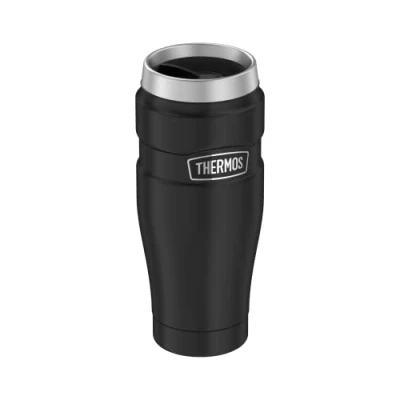 Image of Thermos Insulated Drinking Cup, Stainless Steel, Charcoal Black, 1 Stück (1er Pack)