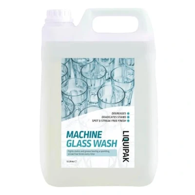 Image of Liquipak Machine Glass Wash Automatic Glasswash Liquid Cleaner, Detergent for Industrial Machines 5 Litres