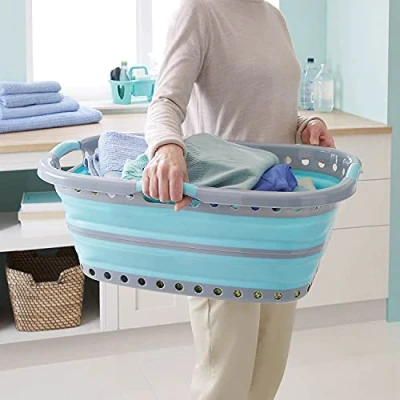 Image of Hip Hugger Collapsible Laundry Basket 37L