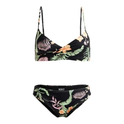 Image of Roxy Beach Classics WRAP SET Bikini, Women&#039;s, Size: XS, Anthracite