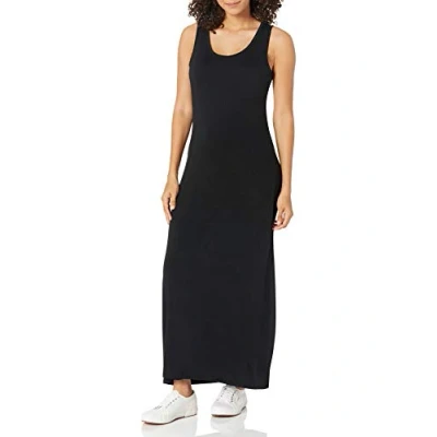Image of Amazon Essentials Women&#039;s Waisted Maxi Dress (Available in Plus Size), Black, XL