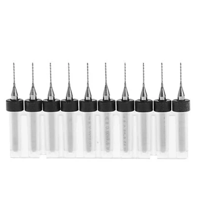 Image of Carbide PCB Rotary Tool MASO 10 Pcs Tungsten Micro Drill Bits， 1/8&quot; Shank for PCB, Jewelry, CNC, Soft Metals, Print Circuit, Engraving
