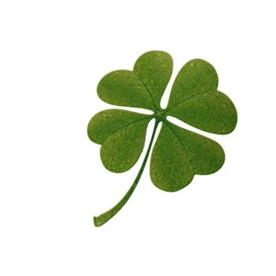 Image of Fat catz copy Green Irish Clover Smooth Iron on Heat Transfer Clothes Patch