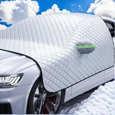 Image of MOIKOTLR Car Windscreen Cover, for Vauxhall Crossland X Grandland Winter Frost Protector Ice Protection Cover Snow Protective