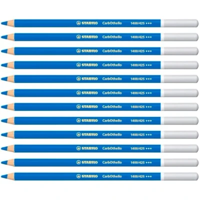 Image of Chalk Pastel Pencil STABILO CarbOthello Pack of 12 Cobald Blue