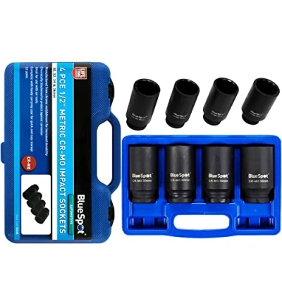 Image of NTI 12 Point BlueSpot 4pc Metric Deep Impact Socket Set 30 32 34 36mm 1/2&#039;&#039; Drive Vehicle Repair Accessories Engine Garage Air &amp; Hand Tools DIY UK Free P&amp;P