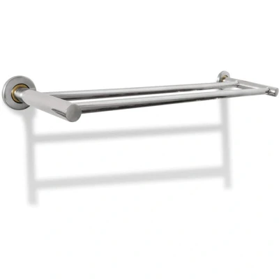 Image of vidaXL Stainless Steel Towel Rack 2 Tubes