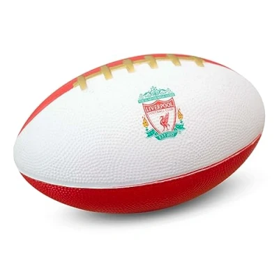 Image of Hy Pro Officially Licensed Liverpool F.C. Mini Foam American Football Foam, Soft, Indoor and Outdoor Play, Adults, Kids, Youth