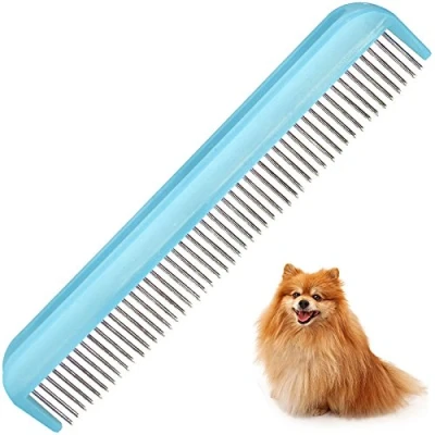 Image of Pet Hair Comb Detangling With Rotation Teeth Dog Puppy Animals (BLUE)
