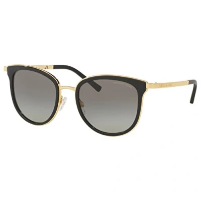 Image of Michael Kors Women&#039;s Adrianna I 110011 54 Sunglasses, Black/Gold/Greygradient