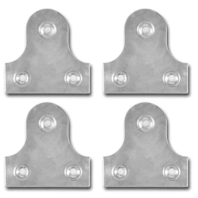 Image of 4X Chrome 50mm Glass Wall Hanging Plates Hang Mirrors &amp; Pictures