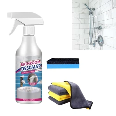 Image of Stubborn Stains Cleaner, Bathroom Descaler Spray, Allfound Descaler, Foam, Multipurpose Foam Cleaner 60ml for Bathtub Toilet Shower Sink (1 pcs)