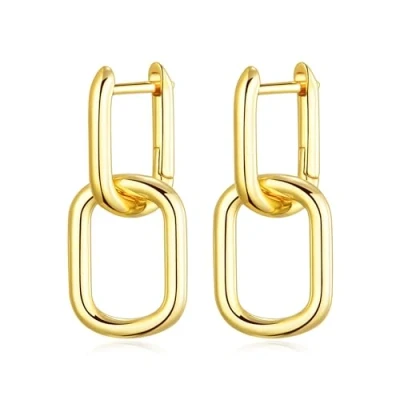 Image of Philip Jones Gold Plated Paperclip Earrings