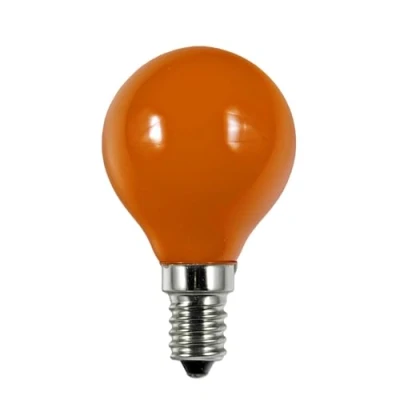 Image of Schiefer L147215005 1w LED Golf ball low energy light bulb SES E14 screw cap ORANGE