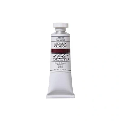 Image of M. Graham 30ml Tube Gouache Paint, Alizarin Crimson