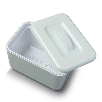 Image of Zeal Insulated Butter Dish, Large 500 grams Capacity Double Walled Tub/Container with Lid, Melamine Sage Green