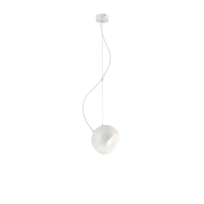 Image of Inez Dome Pendant Ceiling Lights White, 1x E27