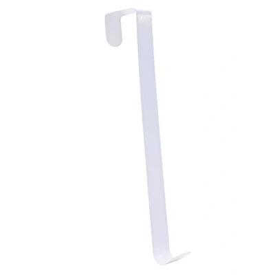Image of Christmas Concepts® 28cm Metal Wreath Hanger Ultra Slim Over The Door (White)
