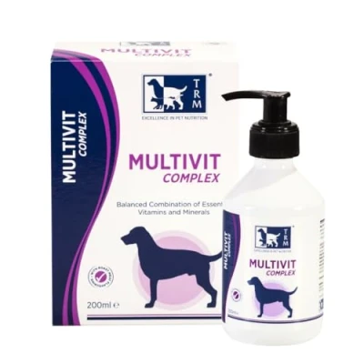Image of TRM PET Multivit Complex (200ml). Balanced complementary feed containing essential vitamins and minerals needed for general good health, energy vitality is suitable all breeds ages.