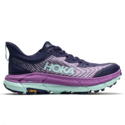 Image of HOKA Mafate Speed 4 Trail running shoes, Women&#039;s, Size: 6, Night sky/orchid flower Textile/synthetics