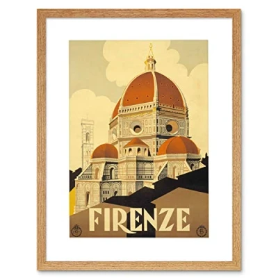 Image of Wee Blue Coo Travel Florence Italy Basilica Santa Maria Fiore Picture Framed Wall Art Print