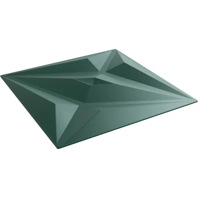 Image of vidaXL Wall Panels 24 pcs Green 50x50 cm XPS 6 m² Star