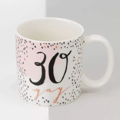Image of Widdop And Co Hotchpotch Luxury Ceramic Female Mug Rose Gold 30th Birthday Gift Boxed