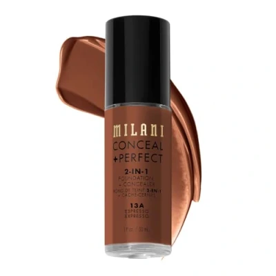 Image of Milani Conceal and Perfect 2 in 1 Foundation + Concealer Espresso 30ml
