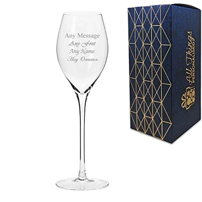 Image of Personalised Engraved 280ml Infinity Prosecco Glass Gift Box Wedding Birthday Christmas