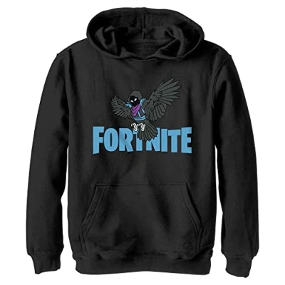 Image of Fortnite Kids&#039; Wings of Fortnight Youth Pullover Hoodie, Black, Large