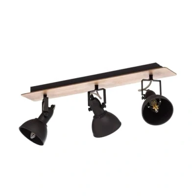 Image of Ceiling Light &#039;Aylis&#039; dimmable (Industrial Design) in Brown Made of Metal for e.g. Living Room &amp; Dining (3 Sources, E14) from Lindby floodlight, Spotlight