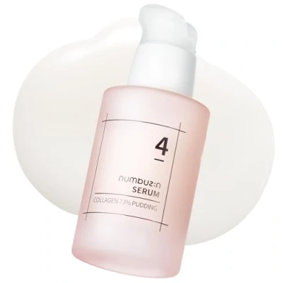 Image of numbuzin No.4 Collagen 73% Pudding Serum Wrinkle Care, Aging Dull Skin, Brightening, Elastin, Hyaluronic Acid, Niacinamide Korean Skin Care for Face, 1.69 fl oz