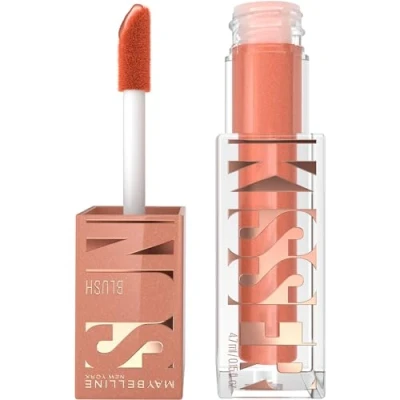 Image of Maybelline New York, SUNKISSER, Multi Purpose Illuminating Liquid Blush, Highlighter and Bronzer, Healthy Glow, Tanned Complexion, Glowy Makeup, Shade: Sol Search 4.7 ml