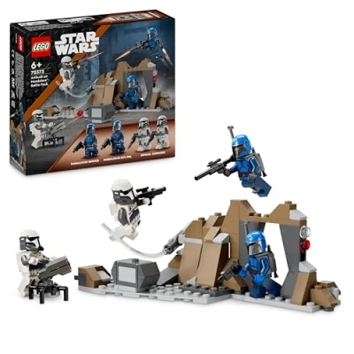 Image of LEGO Star Wars: The Mandalorian Ambush on Mandalore Battle Pack, Building Toy for 6 Plus Year Old Boys &amp; Girls, with 4 Character Minifigures, Small Creative Gift Kids 75373